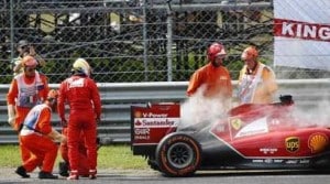 il ritiro di Alonso al Gran Premio d'Italia