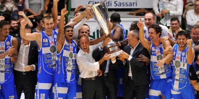 trionfo della Dinamo Sassari nella Supercoppa Italiana di basket